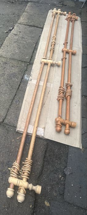 Гардины -карнизы деревянные длинна  2,70м и 2,2 м