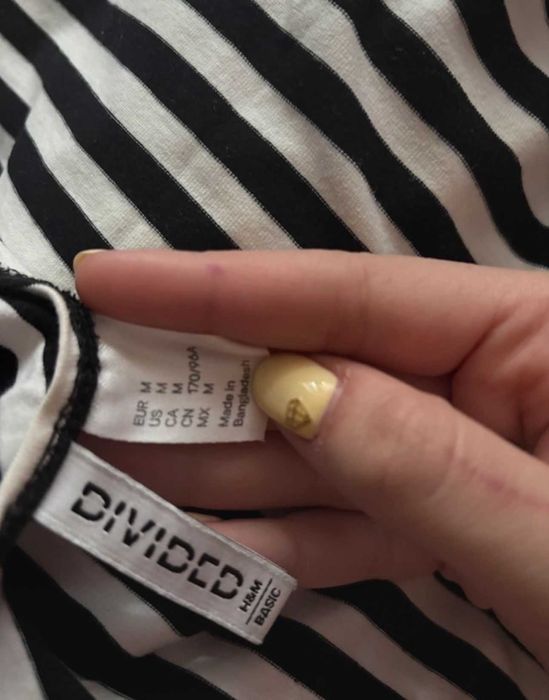 Rochie H&M, scurta, dungi, alb negru, M, mulata, de vara