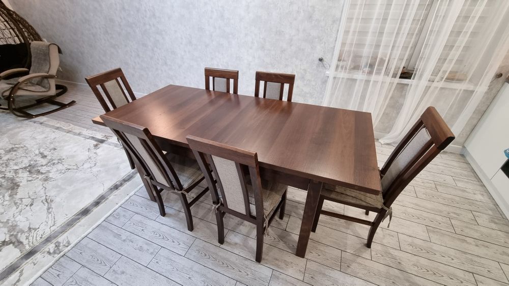 Стол 140х80, 6 стульев