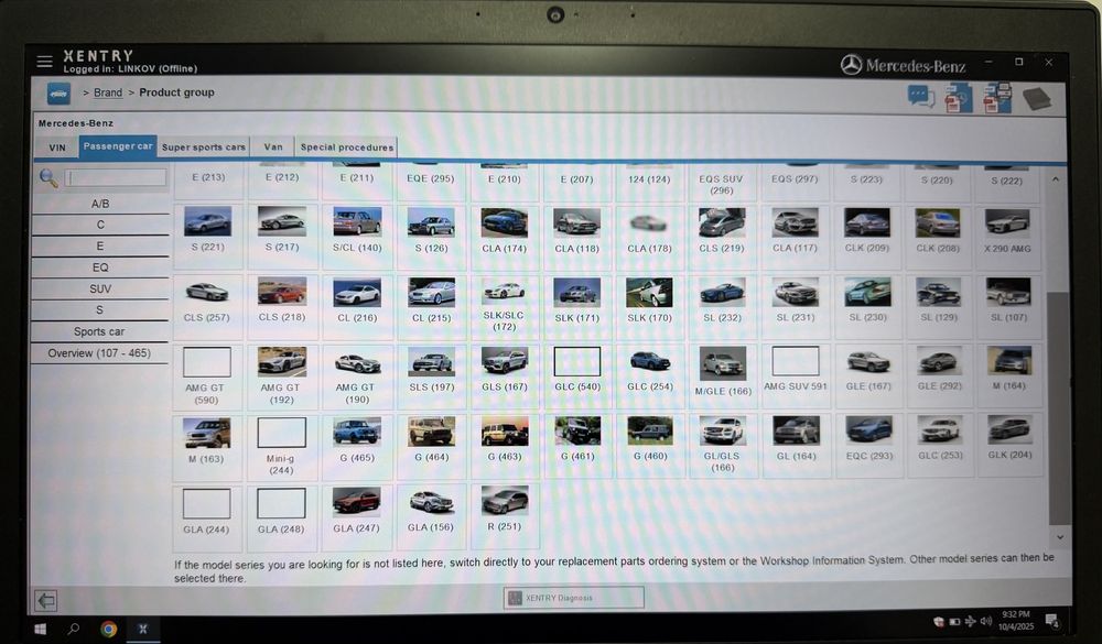 Tester/Diagnoza MERCEDES Xentry/Das Passthru la fel ca C3/C4/C5/C6