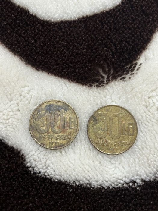 2 monede 50 LEI 1991 – România – colecție