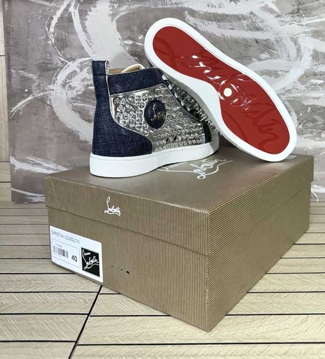 Vand Christian Louboutin blue and white. Marimi de la 39 la 45