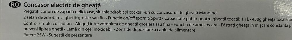 Concasator gheață - nou