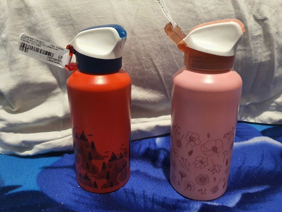 Bidon de apa 0.6 l cu pai