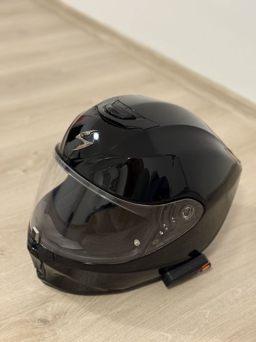 Casca integrala de motocicleta  Scorpion EXO- 391 negru solid lucios