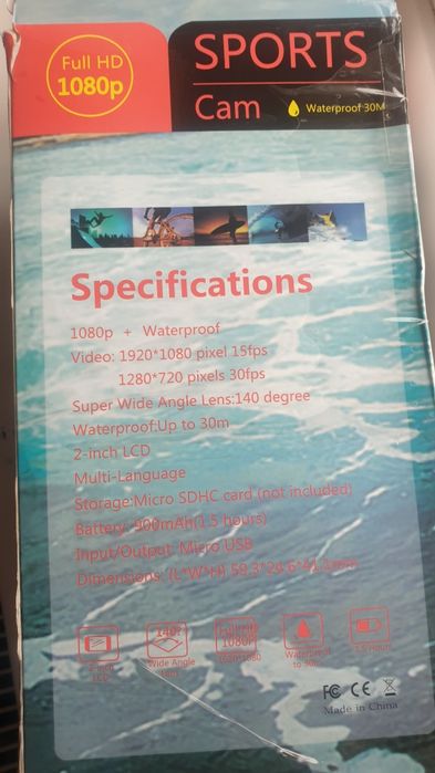 Camera acțiune video cu carcasă full HD