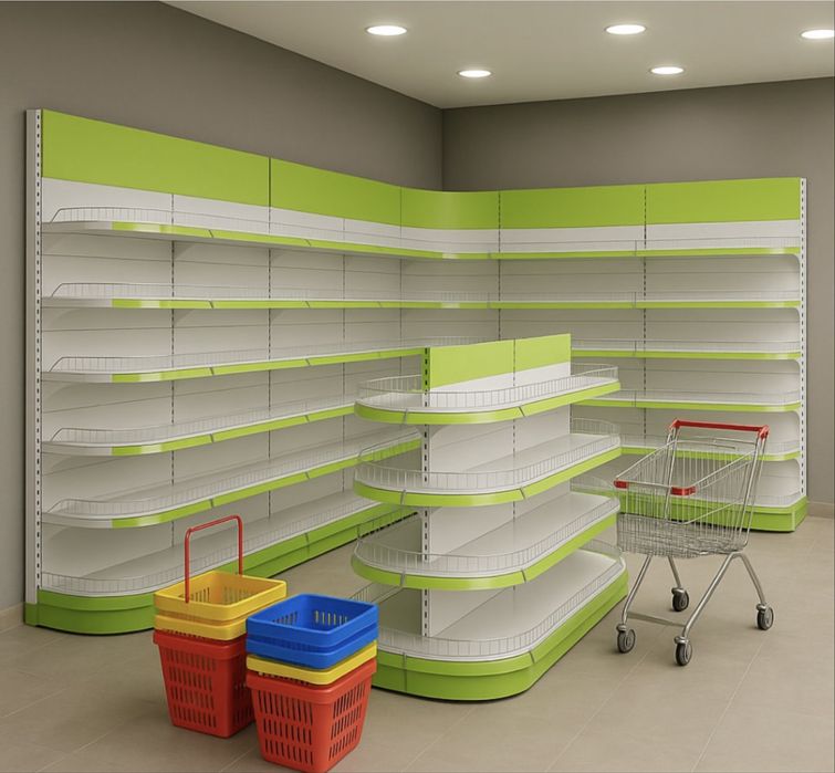 Металлические торговые стеллажи, Темир савдо полкалар, Витрина, Металл