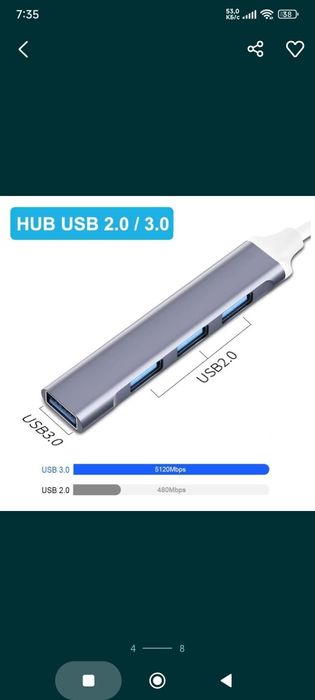 Переходник адаптер HUB USB OTG Type C юсб отг тайп С хаб тройник флешк