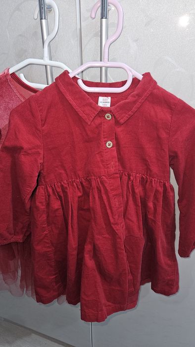 Детски празнични червени роклички