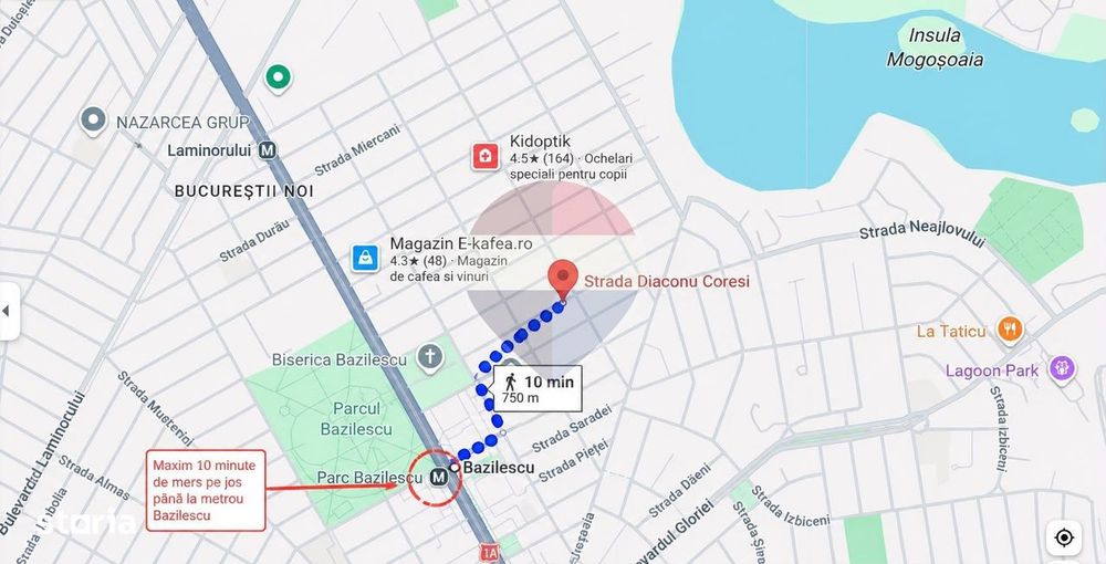 Teren intravilan de 571 mp in zona Bucurestii Noi, Metrou Bazilescu