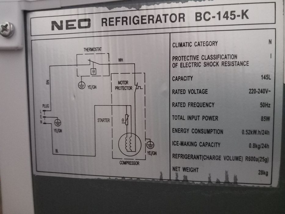 Хладилник Neo BC-145-K