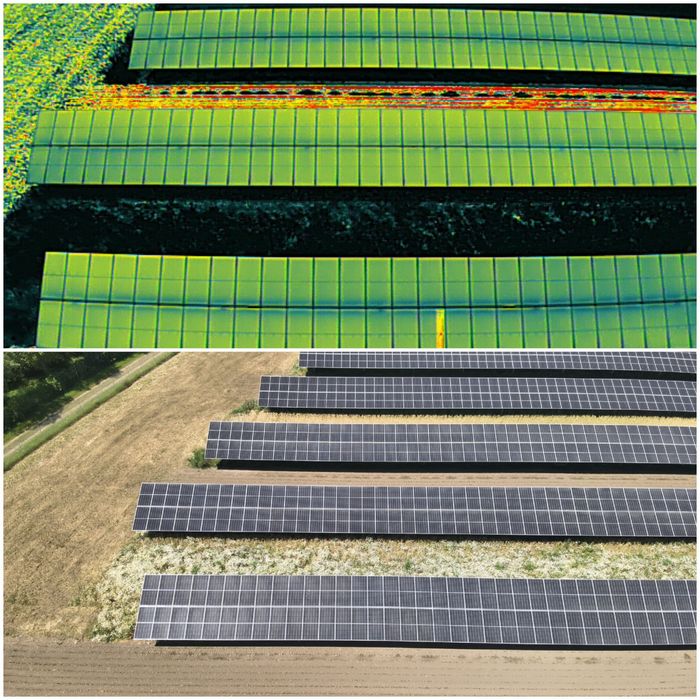 Индустриални инспекции дрон с термо камера услуги с дрон Термографски