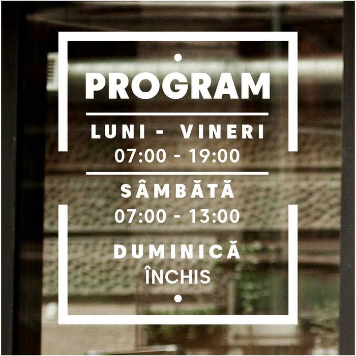 Autocolante vitrine/geamuri/Autocolante spatii comerciale - la comanda