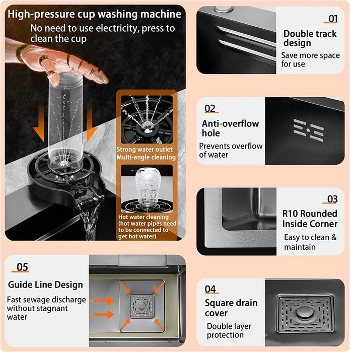 ПРОМОЦИЯ ! Висококачествена мултифункционална кухненска мивка