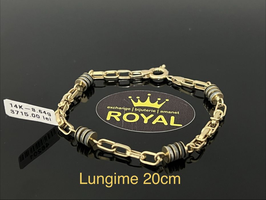 Bijuteria Royal CB : Bratara barbateasca aur 14k 8,64gr
