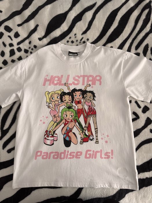 Tricou Hellstar "Paradise Girls!" Alb - Mărimea M