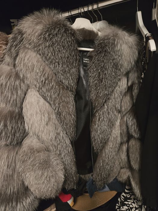 Haina de Blana 2in1 Vulpe Argintie