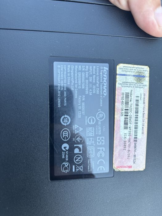 продам рабочую lenovo ideapad z580 corei5
