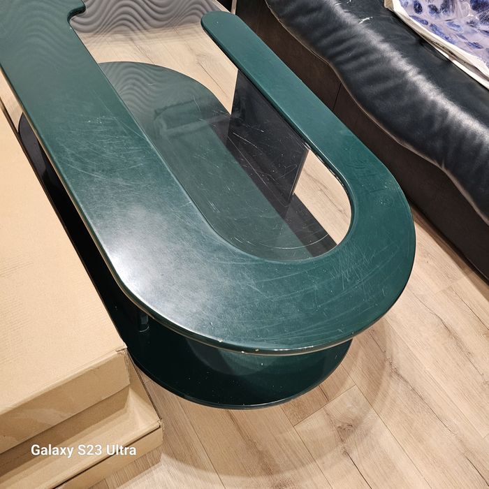 Холна маса зелена дърво със стъкло.