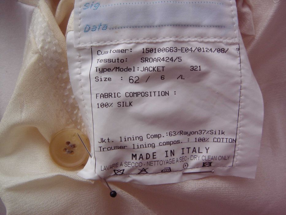 Stefano Ricci, smoking alb, matase naturala, 60-61 R