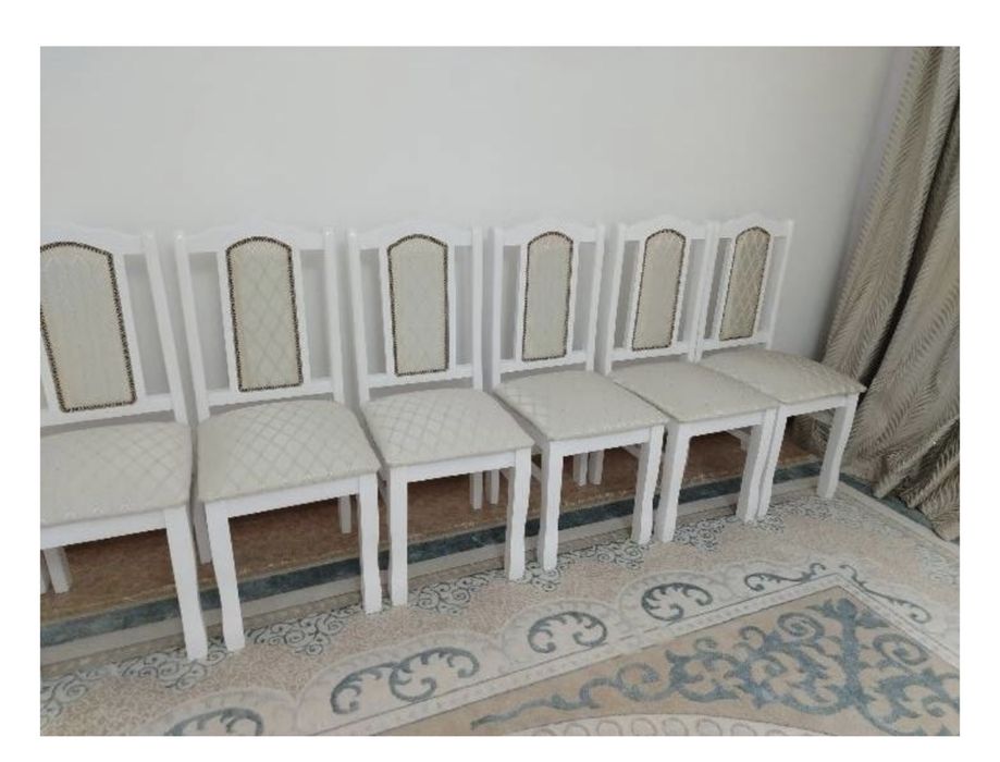 Стул 15 шт. Ақ түсте