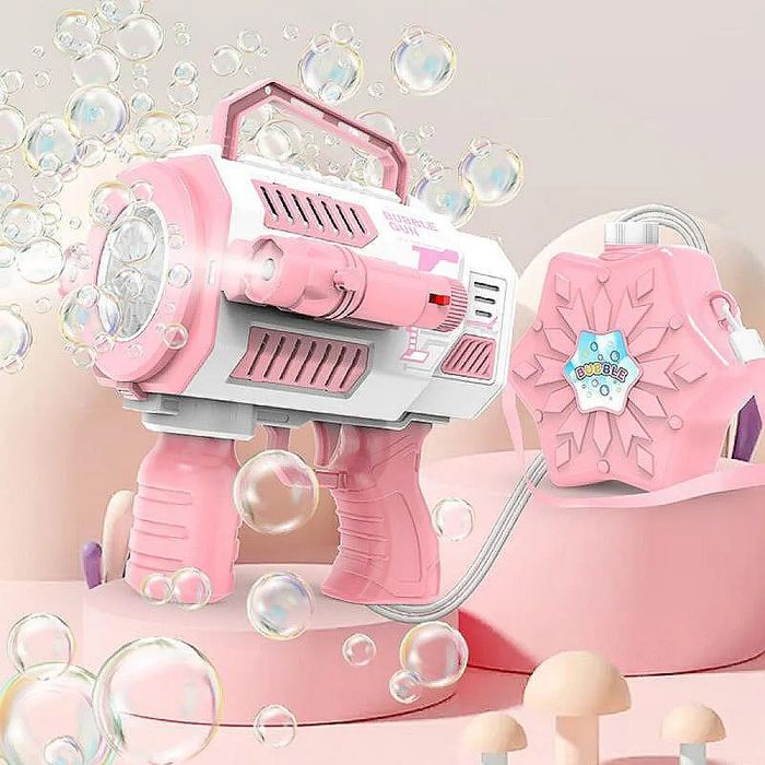 Изумителната Автоматична Bubble 12 Holes базука автомат с LED светлини
