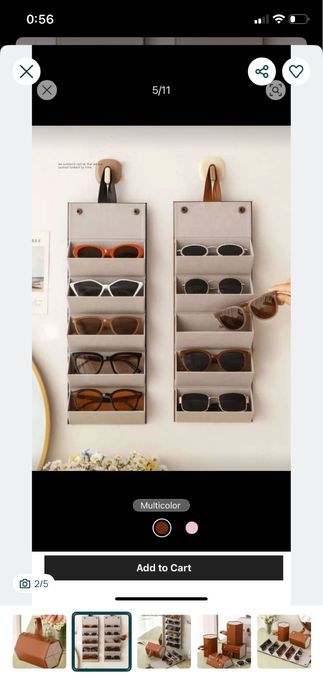 Кожена чантичка/калъф за очила