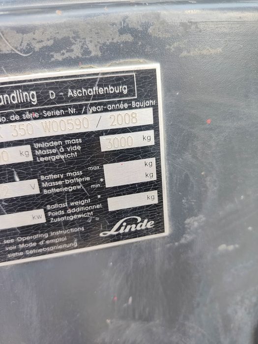 Motostivuitor Stivuitor linde h18 gaz an fabricație 2008