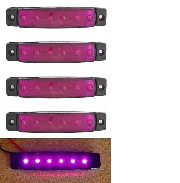 1бр. диодни LED ЛЕД габарити с 6 SMD диода 12-24V "рибки" , 6 цвята