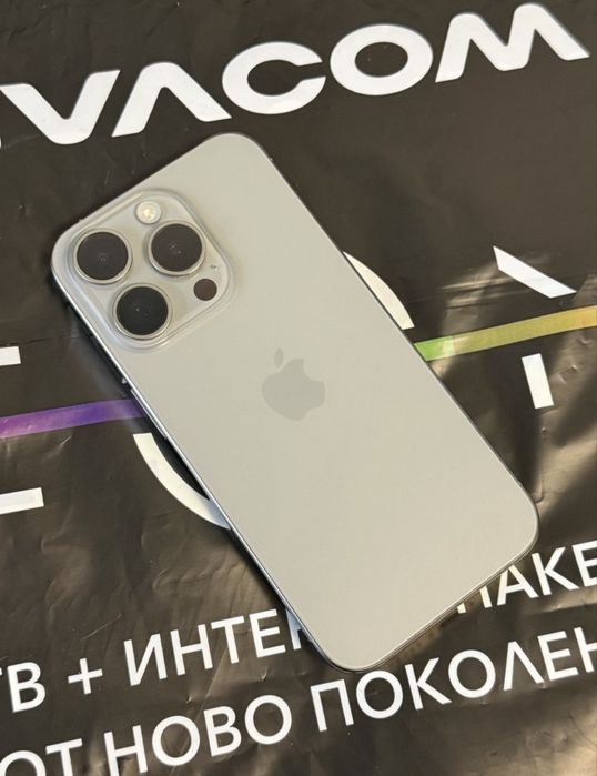 ^^^КАТО НОВ 256GB iPhone 15 Pro Гаранция от Vivacom до 2025г. Natural
