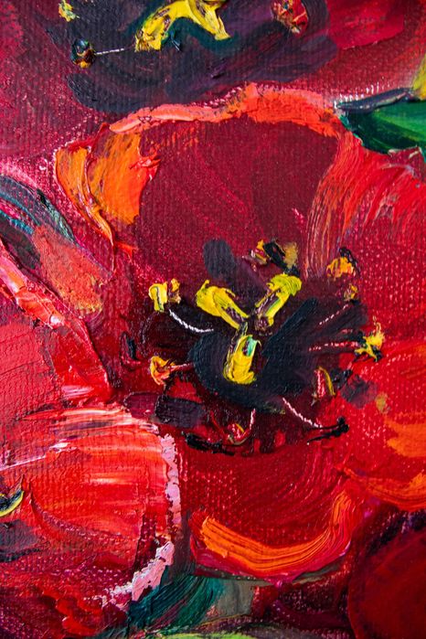 Картина "Тюльпаны." Холст,масло. 75х85 см.