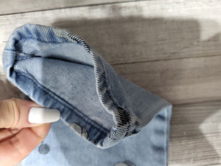 Salopeta HM mar. 98 cu Mickey Mouse, denim  bleu
