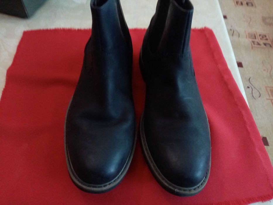 Мъжки боти Clarks 44 дебела ест. кожа, шити, нови