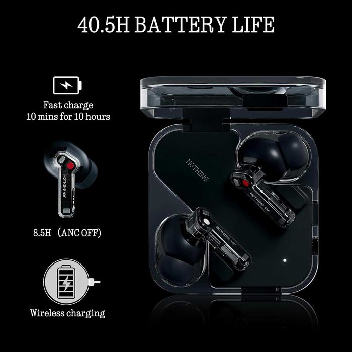 Слушалки Nothing Ear (New 2024) - Керамични драйвери & Hi-Res (Black)