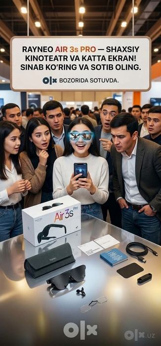 RayNeo Air 3s Pro Smart Glasses — Kelajak texnologiyasi va shaxsiy kin