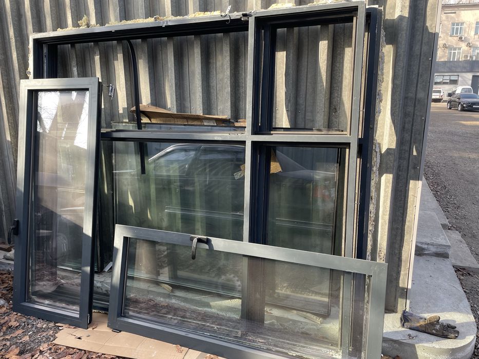 Окна б/у антрацит