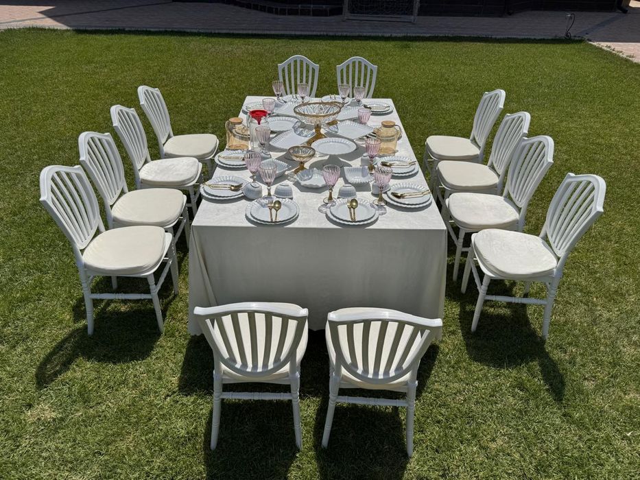 Прокат посуда Шымкент. Прокат столы прокат стулья