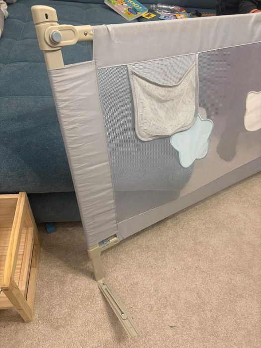 Set/bariere culisante de protectie pat, 160x200