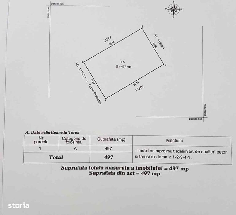 Teren de vânzare – Cumpăna, Constanța,Str. Carol I, 497 m² –