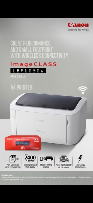 Принтер Canon 6030w с WiFi лазерный Установка + Доставка