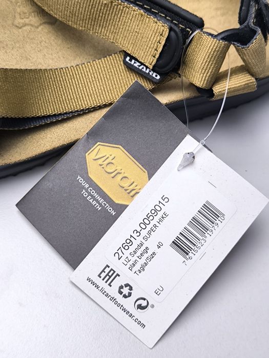 Sandale Hiking LIZARD Super Hike Noi Mărimea 40 Talpă Vibram Piele Italia, unisex