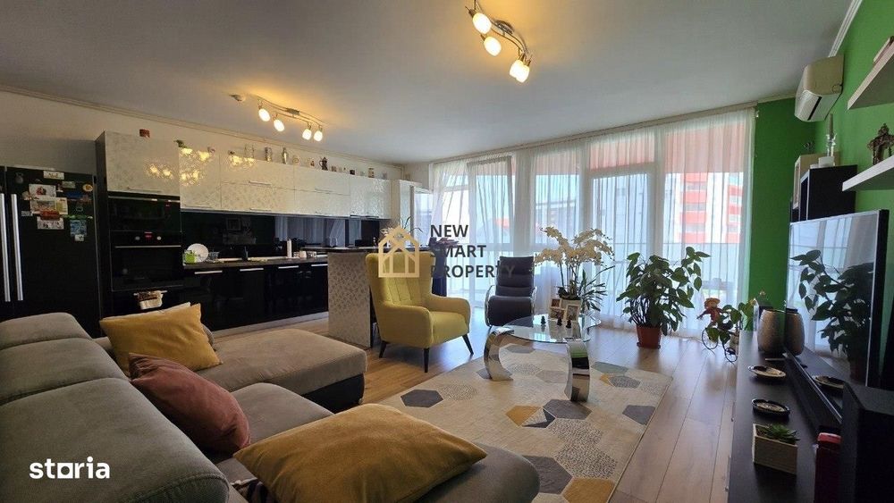 Apartament 3 camere în bloc nou, cartier Ared – complet mobilat si uti