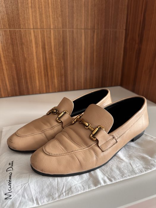 Mocasini Massimo Dutti din piele naturală – Nude | Mărimea 37