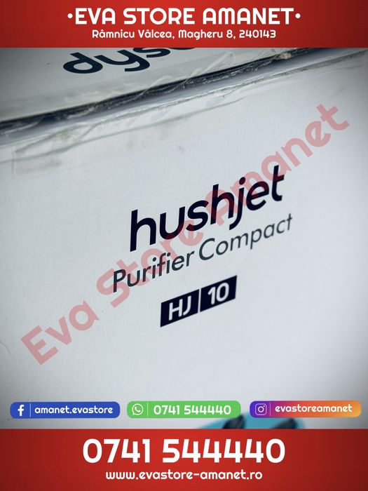 Purificator de aer Dyson HushJet Purifier Compact HJ10 Black/Teal filtru HEPA + filtru cu carbon activ acoperire până la 100 m² 42 dBA