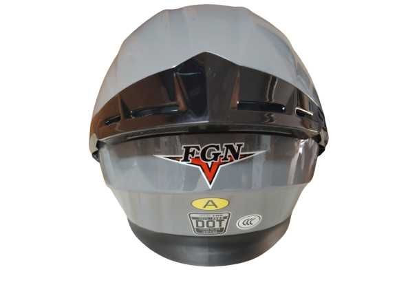 Каска за Мотор Сив лак Лукс Модуларна -979