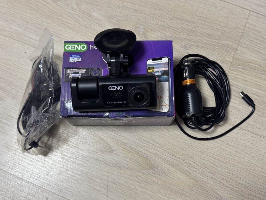 Camera Auto DVR Qeno® TRIO High PRO, 3 Lentile, Full HD