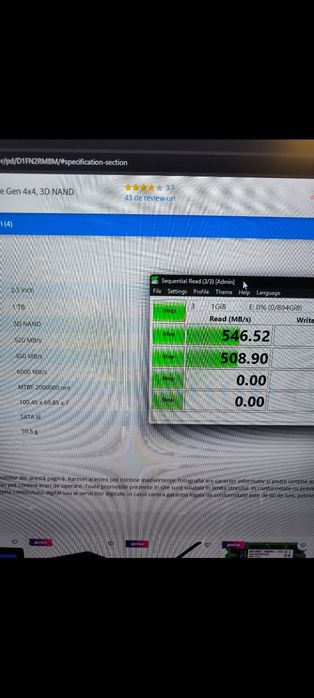 SSD ADATA Ultimate SU650 1TB NOU