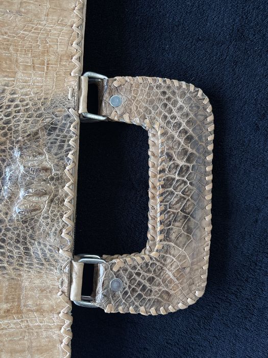 Чанта от истинска крокодилска кожа