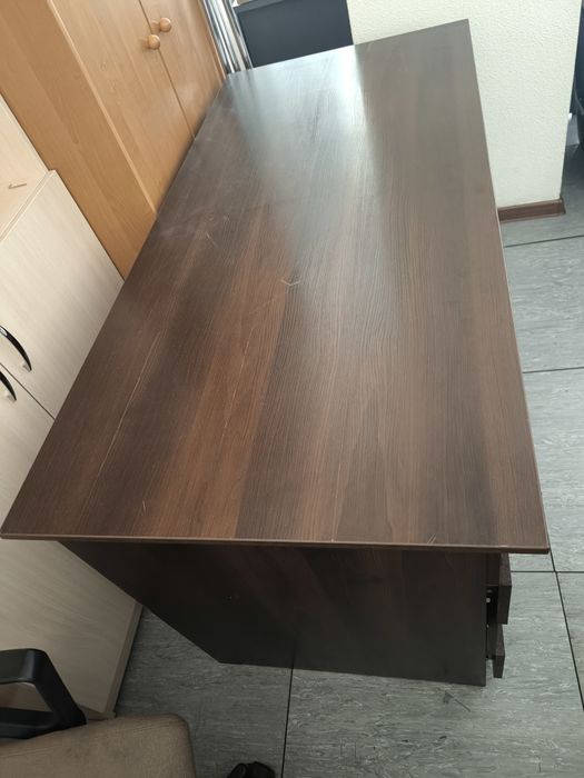 Богатый Чёрный угловой стол руководителя