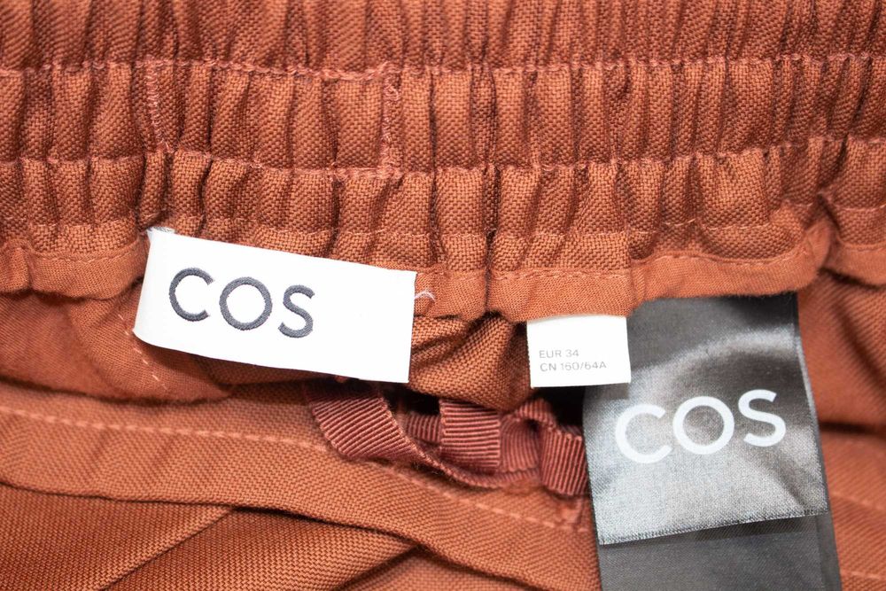 COS оригинален дамски панталон кафяв от 100% вълна 34 S